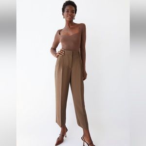 Aritzia Wilfred cropped effortless pants in caramelized walnut